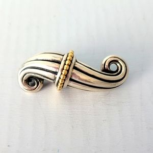 LAGOS Sterling Silver 18K Gold Brooch Pin